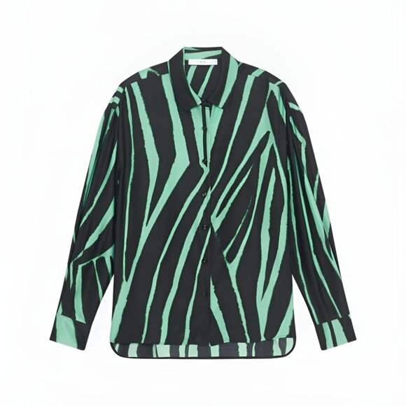 IRO PARIS silk zebra print shirt, size 0, LIKE NEW! - Picture 1 of 6
